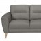 U6007 Sofa & Loveseat Set Light Gray Leather by Global w/Options