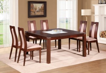 D4921DT Dining Set in Burn Beech w/D3905DC Chairs by Global [GFDS-D4921DT-D3905DC]