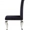 D858DC Dining Chair Set of 4 in Black Velvet by Global