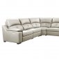 Thompson Power Motion Sofa Smoke Taupe Leather by Beverly Hills
