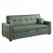 Octavio Sleeper Sofa LV00824 in Green Fabric by Acme