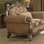 Ragenardus Chair 56032 in Fabric & Vintage Oak by Acme