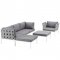 Harmony EEI-2626 6Pc Outdoor Patio Sectional Sofa Set