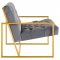 Bequest Accent Chair in Gray Velvet by Modway