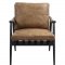 Anzan Accent Chair 59949 in Chestnut Top Grain Leather by Acme