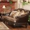 Alexa Traditional Sofa & Loveseat Set in Fabric & Bonded Leather