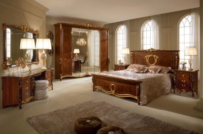 Donatello Night Bedroom in Walnut by ESF w/ Options