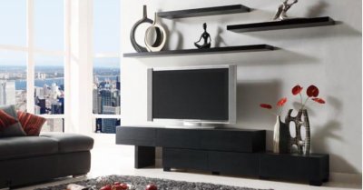 Loft Modern Wenge TV Stand by Creative w/Optional Shelves