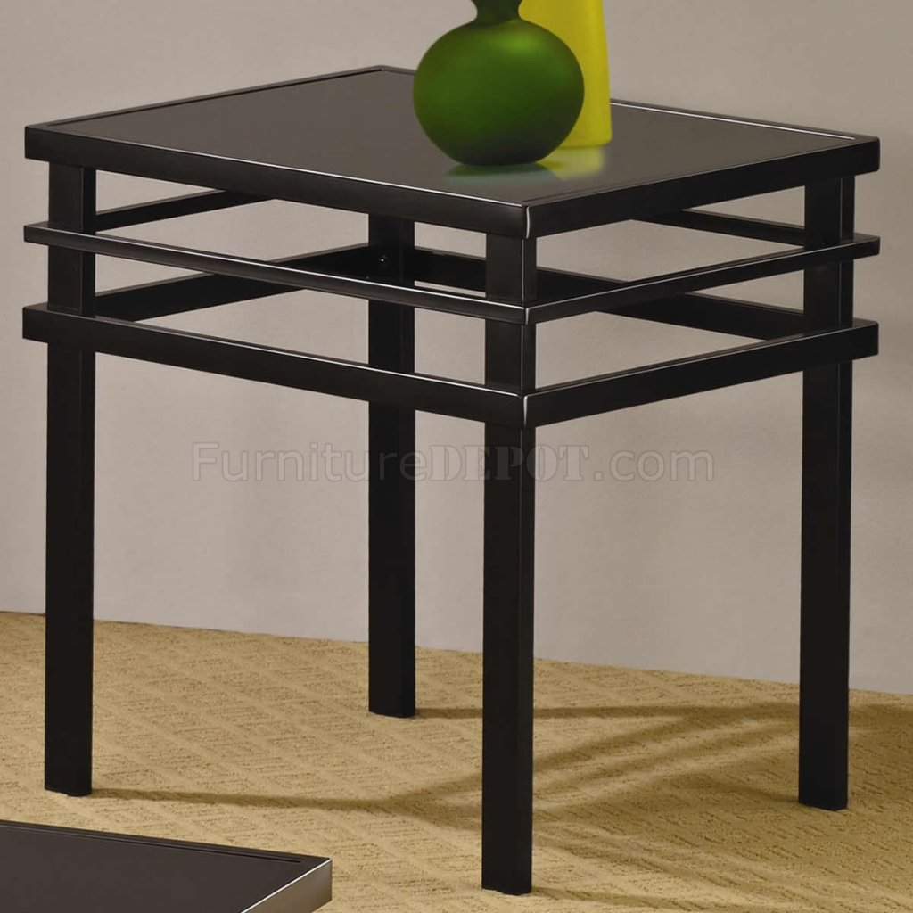 Featured image of post Black Glass Coffee Table And End Tables / This black wooden table has a slatted bottom for displaying books and other accessories, while the beveled glass top keeps the piece from.