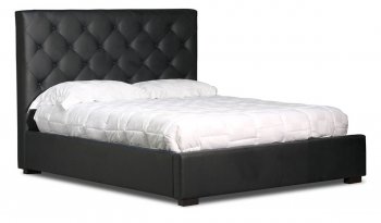 Zoe Bed in Black, Grey, Chocolate or White Leatherette by J&M [JMBS-Zoe]