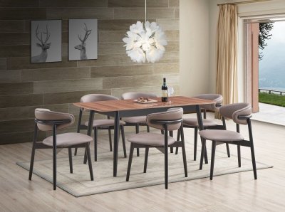 Lanae Dining Room 5Pc Set DN02364 in Natural & Black by Acme
