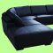 Brown Leather Upholstery Contemporary Sectional Sofa