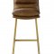Alsey Bar Chair 96401 in Saddle Brown Leather by Acme