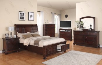 G7000 Bedroom in Dark Brown w/Optional Items [GYBS-G7000]
