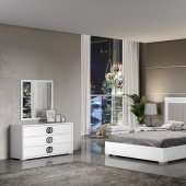 Luxuria Premium Bedroom in White by J&M w/Optional Casegoods