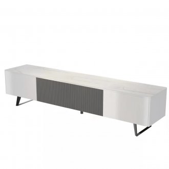 Jax TV Stand in White by Beverly Hills