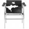 Le Corbusier Style Black & White Pony Genuine Leather Chair