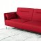 Davenport Sofa Bed in Red Fabric by VIG