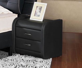 101 Nightstand in White Leatherette by Soho Concepts [SHNS-101 White]