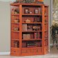 Oak Finish Versatile Bookcase w/Optional Corner Bookcases