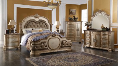 Infinity Gold Traditional 5Pc Bedroom Set w/Options