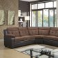 U880015KD Sectional Sofa in Chocolate & Brown by Global