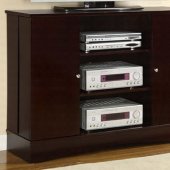 Deep Cappuccino Finish Stylish Tv Stand W/CD Storages