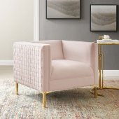 Resonate Accent Chair in Pink Velvet by Modway