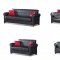 Harlem Sofa Bed Convertible in Black Leatherette w/Options