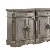 Northville Server 66926 in Antique Silver by Acme w/Wood Top