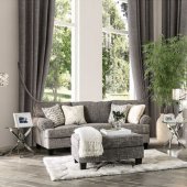 Pierpont Sofa SM8012 in Gray Burlap Weave Fabric w/Options