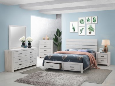 Marion Bedroom 5Pc Set 207050 in Antique White by Coaster