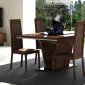 Caprice Dining Table in Walnut by At Home USA w/Optional Items