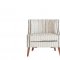 Hames Accent Chair in Cream Fabric by Bellona