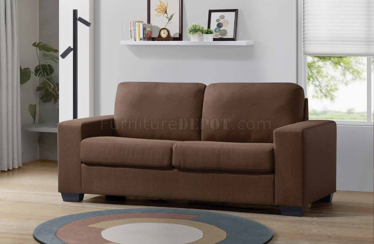 Zoilos Sleeper Sofa 57210 In Brown, Brown Fabric Sleeper Sofa