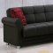 Corona Sofa Bed in PU Bonded Black Leather by Empire w/Options