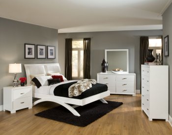 White Modern 1313W Astrid Bedroom by Homelegance w/Options [HEBS-1313W Astrid]