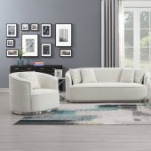 Odette Sofa LV01917 in Beige Chenille by Acme w/Options