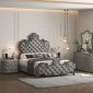 Perine Bedroom BD01062Q in Gray Velvet by Acme w/Options