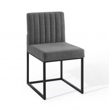 Carriage Dining Chair 3807 Set of 2 in Charcoal Fabric by Modway [MWDC-3807 Carriage Charcoal]