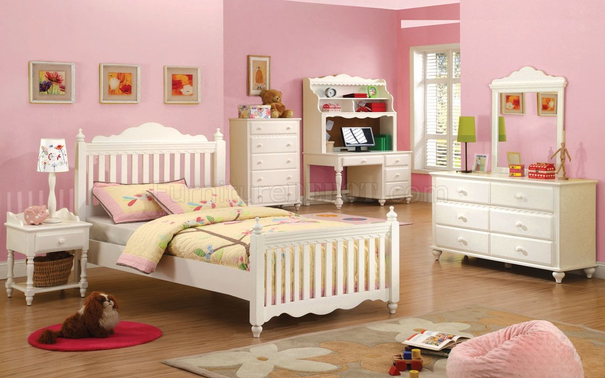 CM7617Y Adriana Kids Bedroom in White w/Options - Click Image to Close