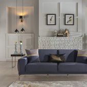 Carlino Napoli Navy Sofa Bed in Fabric by Bellona w/Options