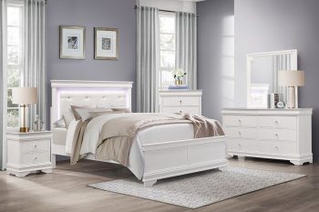 Lana Bedroom Set 5Pc 1556W in White by Homelegance [HEBS-1556W Lana]