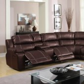 F212B Reclining Sectional Sofa in Belair Brown by Lifestyle