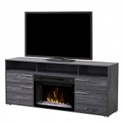 Sander Electric Fireplace Media Console by Dimplex w/Crystals