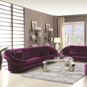 Romanus 511045 Sectional Sofa in Purple Fabric Coaster w/Options