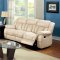 Barbado Reclining Sofa CM6827 in Ivory Leather Match w/Options