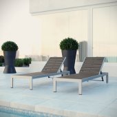 Shore Outdoor Patio Chaise Set of 2 EEI-2467 by Modway