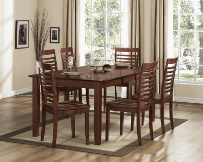 Brown Espresso Finish Modern Dining Table w/Optional Side Chairs
