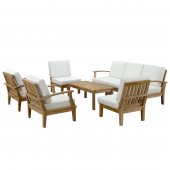 Marina Outdoor Patio Sofa 8Pc Set in Solid Wood by Modway